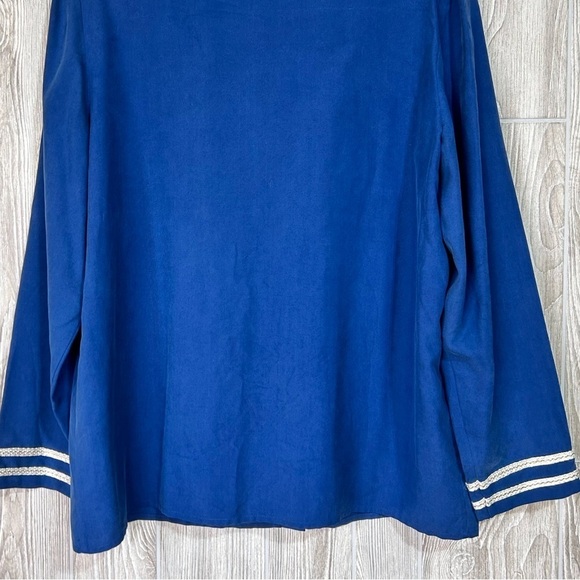 Vtg Francesca of Damon 100% Silk Sgt. Pepper Naval Majorette Blouse Top Sz 12 - Picture 11 of 11